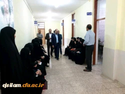 بازدید مهندس بیرانوند مدیر کل آموزش و پرورش استان ایلام از روند مصاحبه داوطلبان و قدر دانی از عوامل مصاحبه