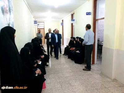 بازدید مهندس بیرانوند مدیر کل آموزش و پرورش استان ایلام از روند مصاحبه داوطلبان و قدر دانی از عوامل مصاحبه