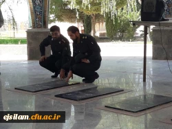 برگزاری مراسم معنوی زیارت عاشورا همراه با غبار روبی مزار شهدای گمنام