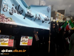 حضور گسترده کارکنان، اساتید و دانشجویان پردیس امام جعفر صادق(ع) در راهپیمایی 22 بهمن