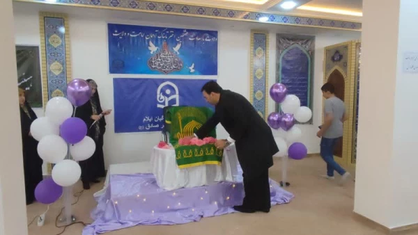 حضور خادمین رضوی همراه با پرچم سبز و متبرک امام رضا (ع) و برپایی جشن میلاد امام رضا (ع) در پردیس امام جعفر صادق(ع) 2