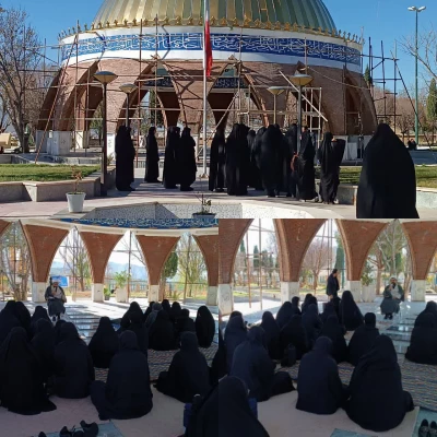 حضور اساتید، کارکنان و دانشجومعلمان پردیس امام جعفرصادق(ع) در گلزار شهدای بهشت رضا به مناسبت شهادت حضرت زهرا (س) 4
