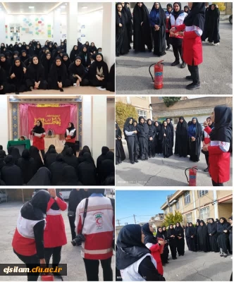 برگزاری کارگاه پدافند غیرعامل در پردیس امام جعفر صادق(ع) با حضور هلال احمر